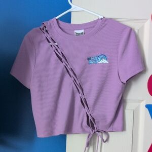 Purple Your Highness Cropped Top